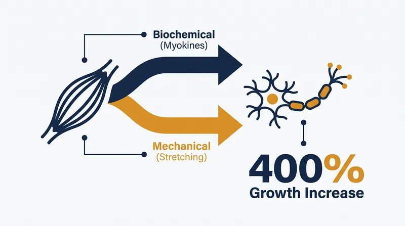 MIT researchers found that both the chemical signals and the physical stretching of exercise independently quadruple motor neuron growth.