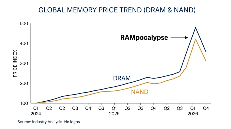 The AI boom has consumed global memory supplies, driving up manufacturing costs for consumer electronics.