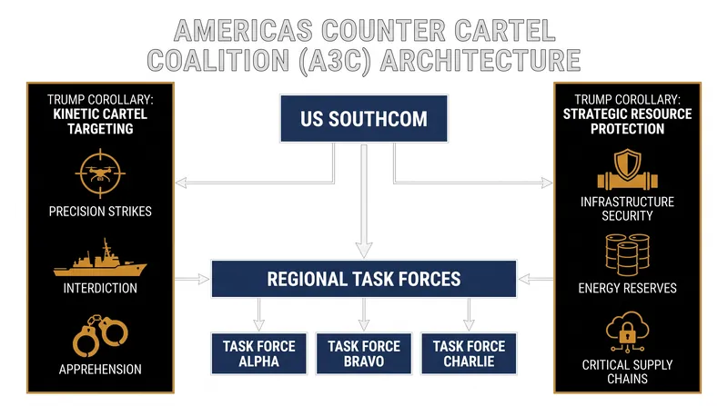 The operational architecture of the Americas Counter Cartel Coalition.