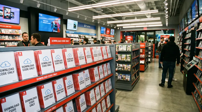 Retailers are increasingly stocking 'code in a box' editions that contain no optical media.
