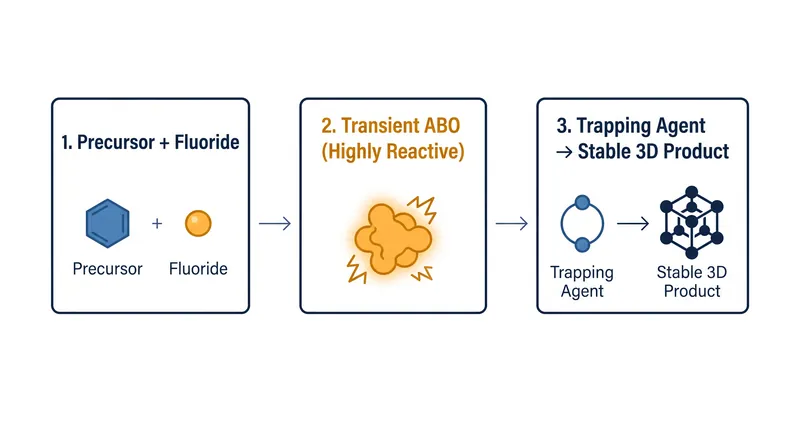 By treating the highly reactive ABO as a transient intermediate, chemists can trap it to form stable 3D structures.