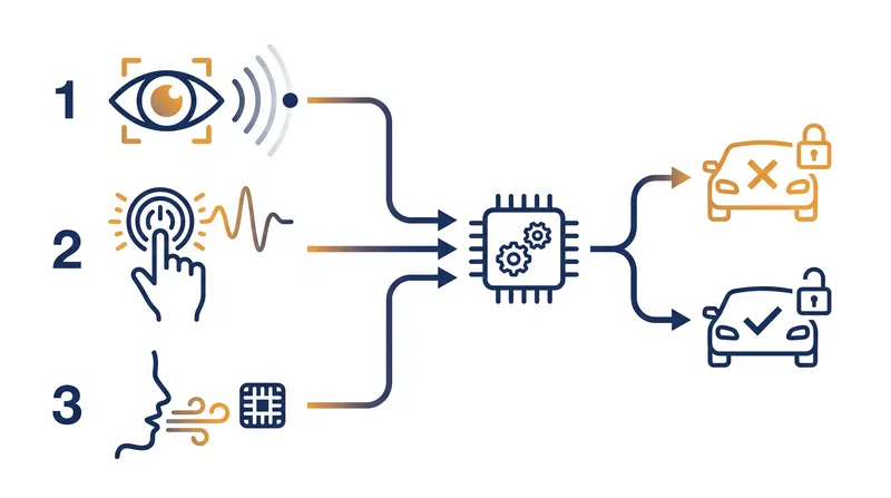 Automakers are testing a combination of eye-tracking cameras, ambient breath sensors, and touch-based spectroscopy to passively detect impairment.