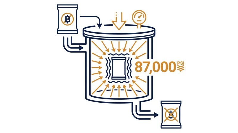 High-Pressure Processing (HPP) uses extreme water pressure rather than heat to neutralize bacteria in raw pet food.