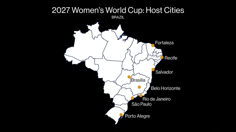 The 64-match tournament will be distributed across eight Brazilian host cities.