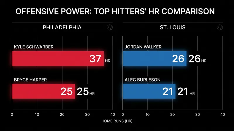 Top Home Run Hitters: Phillies vs. Cardinals.