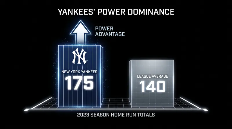 The Yankees rank second in the major leagues in home runs this season.