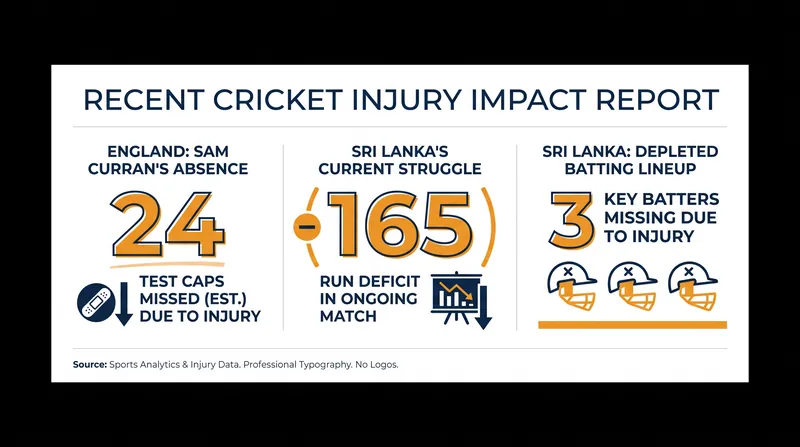 The statistical impact of the latest wave of international cricket injuries.