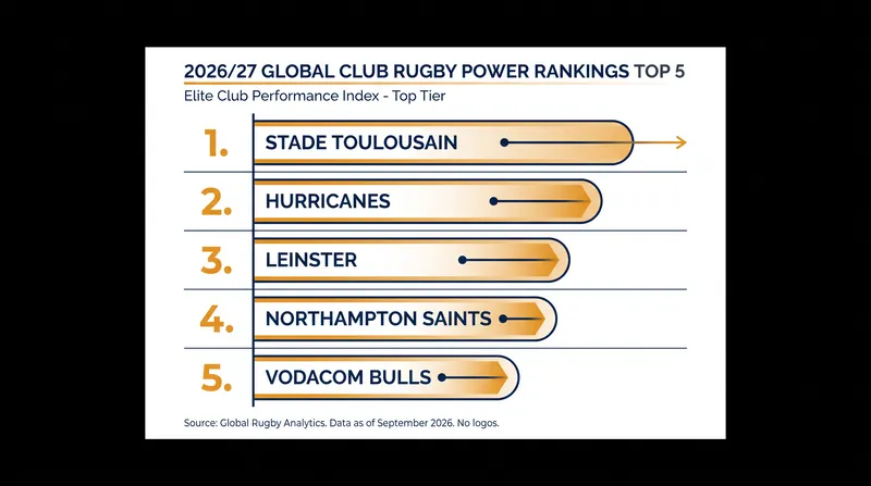 The top five professional rugby clubs heading into the 2026/27 Northern Hemisphere season.