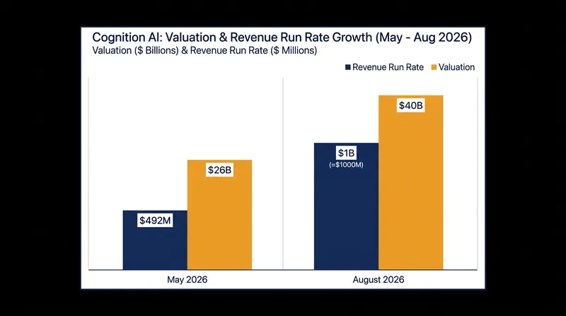 Cognition AI's revenue run rate has roughly doubled alongside its soaring private market valuation.