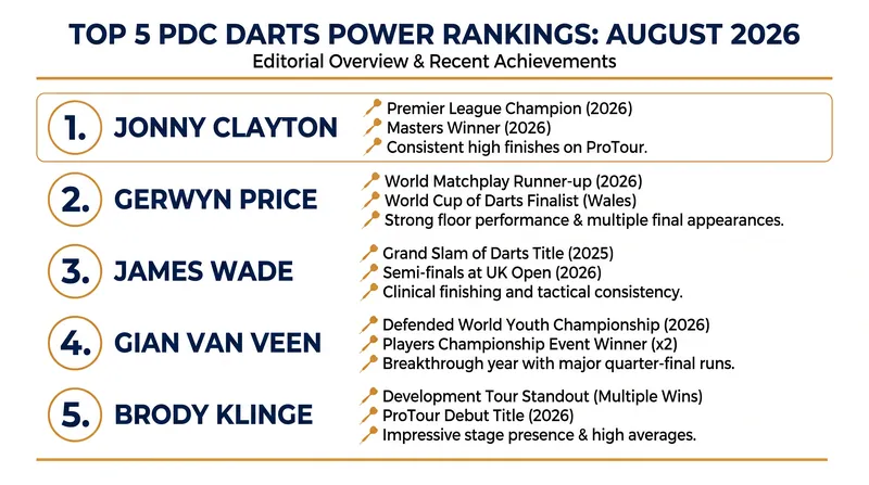 The hottest players on the PDC circuit during the August Oceanic swing.