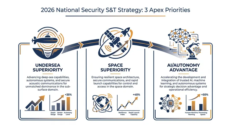 The three domains designated for clear technological superiority and competitive advantage.