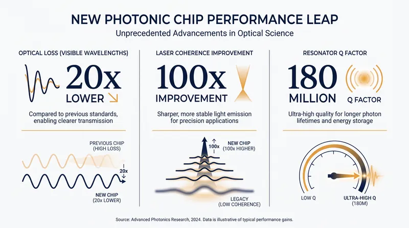The germano-silicate platform dramatically outperforms previous silicon nitride records.