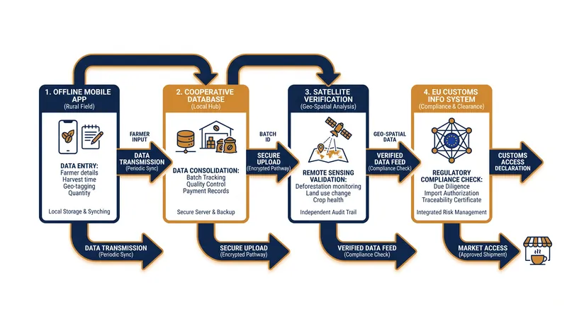 Technology providers are racing to build platforms that can link remote farms directly to European customs databases.