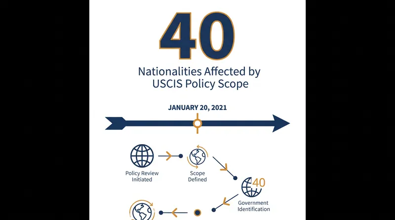The re-review policy targets nationals from 40 designated countries who entered the U.S. or received approvals on or after January 20, 2021.