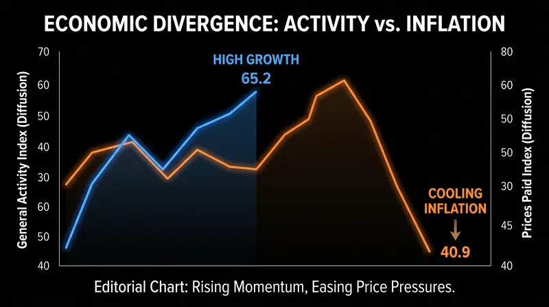 Even as factory activity accelerated, the prices paid for raw materials fell to their lowest level since February.