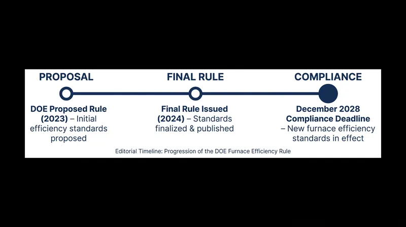 The 95-percent AFUE mandate represents the first major update to residential furnace efficiency standards since 2007.