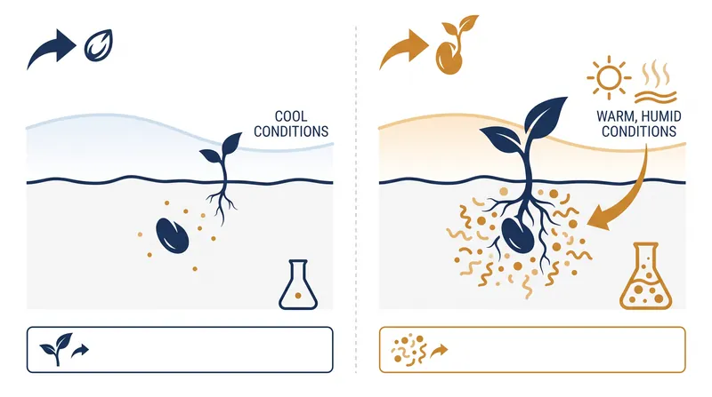 The germination process acts as an incubator, allowing microscopic traces of bacteria to multiply into millions of cells.