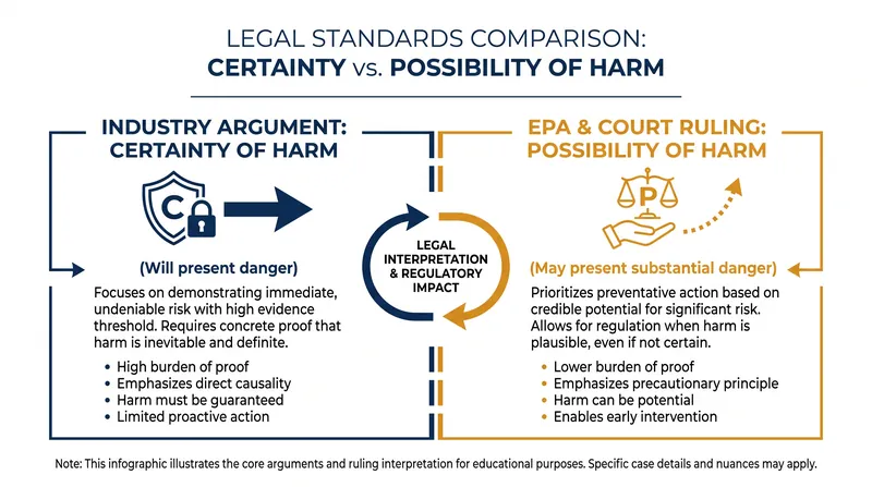 The D.C. Circuit rejected the argument that the EPA needed absolute scientific certainty to designate a hazardous substance.