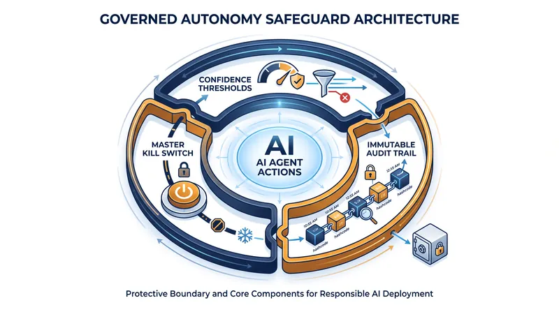 Safeguards required to prevent runaway actions by autonomous defense agents.