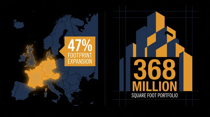 The merger expands Prologis's European operating footprint by 47 percent.