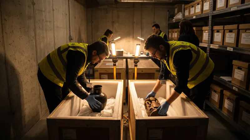 Local museum staff and conservationists undergo specialized training to safely evacuate and store cultural artifacts.