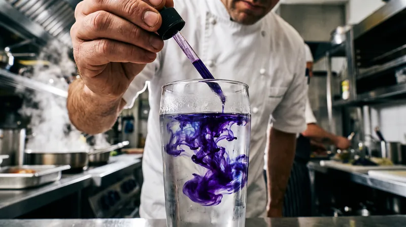 Natural colorants like butterfly pea flower extract behave differently than synthetic dyes, requiring chefs to rethink recipe acidity and heat.