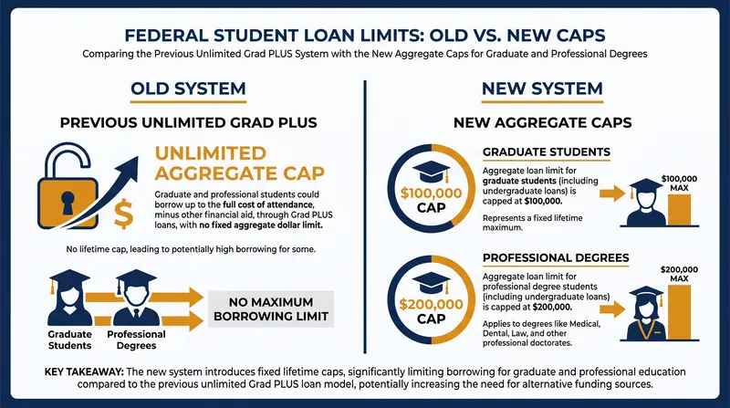 Under the WFTCA, most graduate students face a hard lifetime borrowing cap of $100,000.