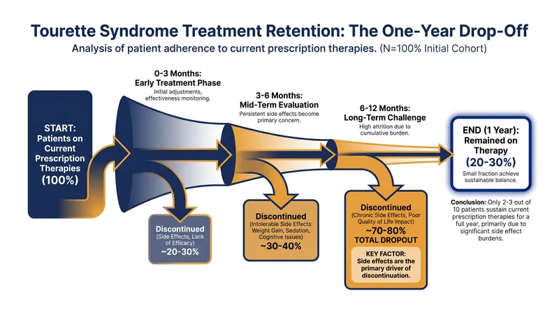 Current treatments carry high discontinuation rates due to severe side effects.
