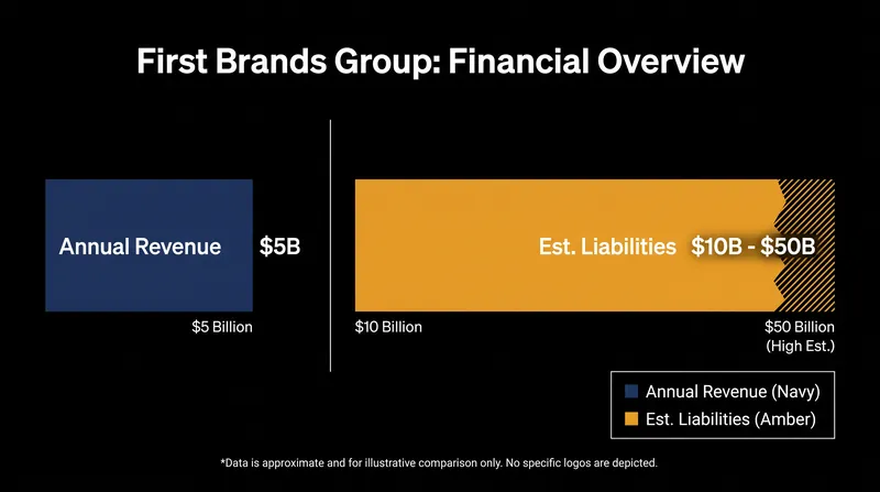 First Brands Group's estimated liabilities dwarfed its annual revenue, driven by opaque off-balance sheet financing.