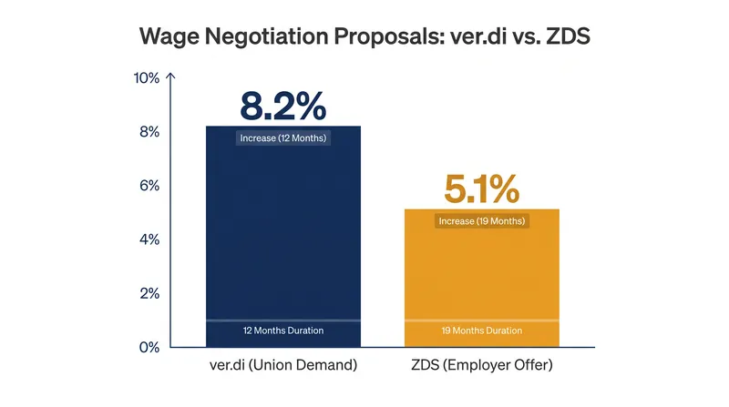The gap between union demands and employer offers remains significant.