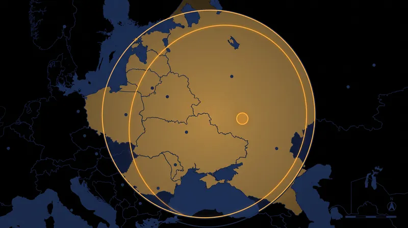 Fired from Voronezh Oblast, the KN-30's estimated range places seven Ukrainian regions within striking distance.