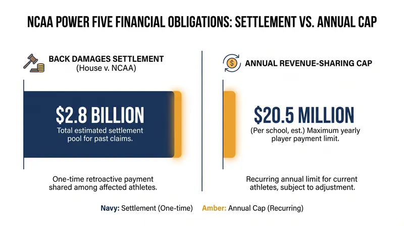 The House v. NCAA settlement introduced unprecedented financial obligations for major athletic programs.