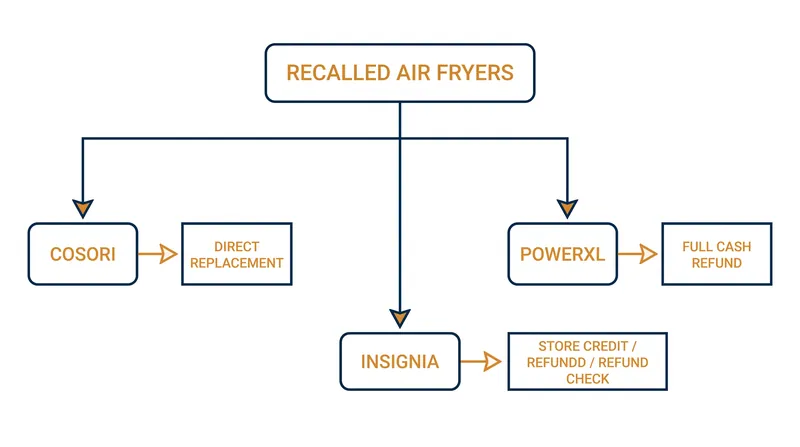 How the differing recall structures dictate consumer replacement options.