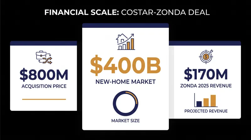 The financial stakes of CoStar's entry into the new-home data sector.