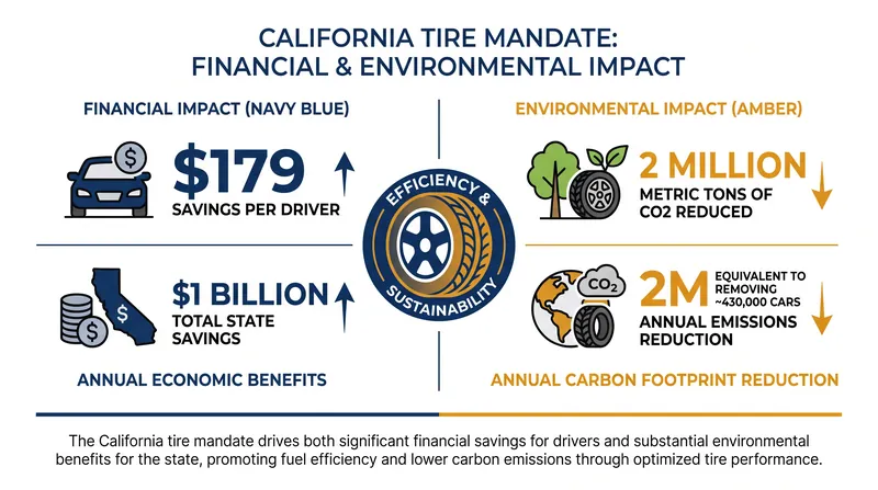 The CEC projects massive statewide savings from the new tire efficiency standards.