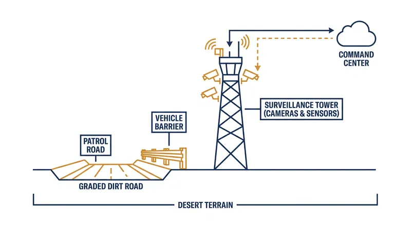 CBP's planned infrastructure for the park relies on access roads and surveillance technology rather than a towering steel wall.