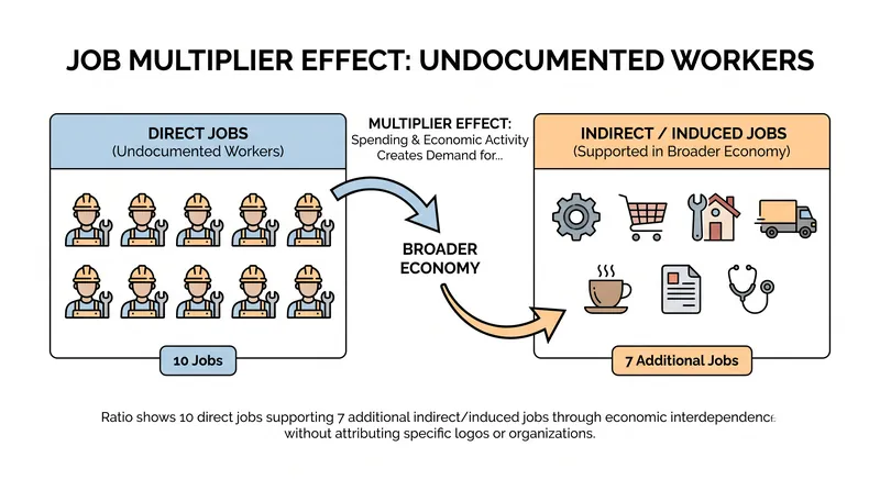 The employment multiplier effect of undocumented workers.