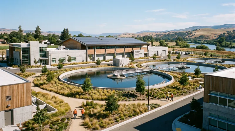 Wastewater treatment plants separate liquids from solids, creating nutrient-rich sludge that is often repurposed as fertilizer.
