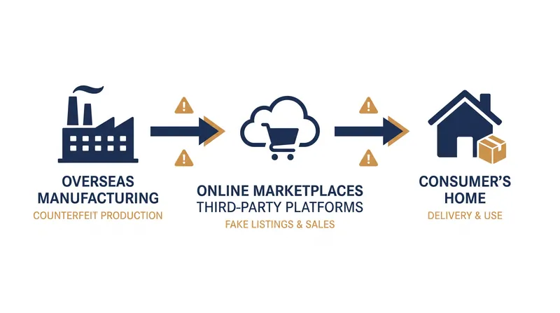 The e-commerce loophole allows overseas manufacturers to bypass traditional customs inspections.