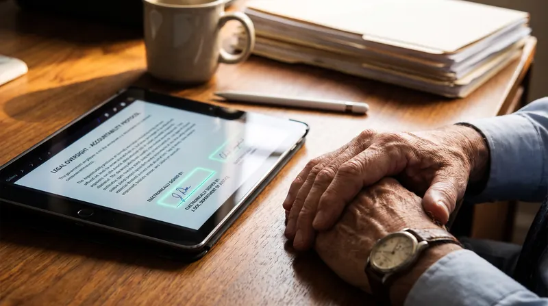 The legal validity of an automated government decision ultimately rests on a human official's signature.