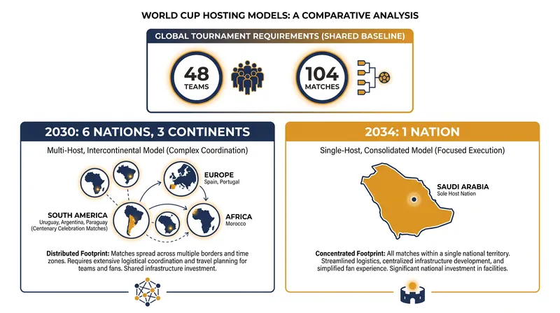 The expansion to 48 teams requires 104 matches, forcing hosts to either pool resources across borders or rely on massive state funding.
