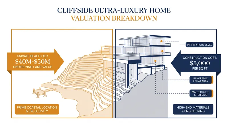 Breaking down a nine-figure valuation: land scarcity versus replacement cost.