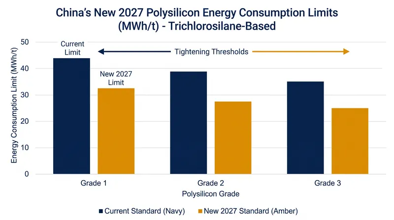 Revised energy consumption limits for polysilicon production taking effect in 2027.