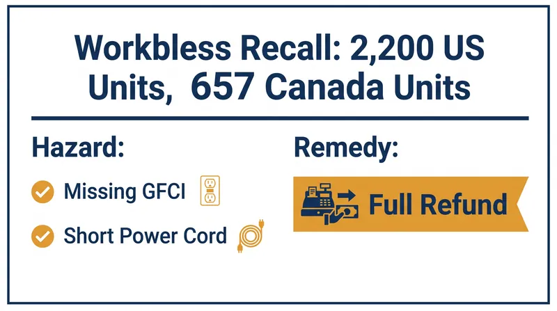 The recall affects models WB0301 and WB0302 sold between April 2025 and July 2026.