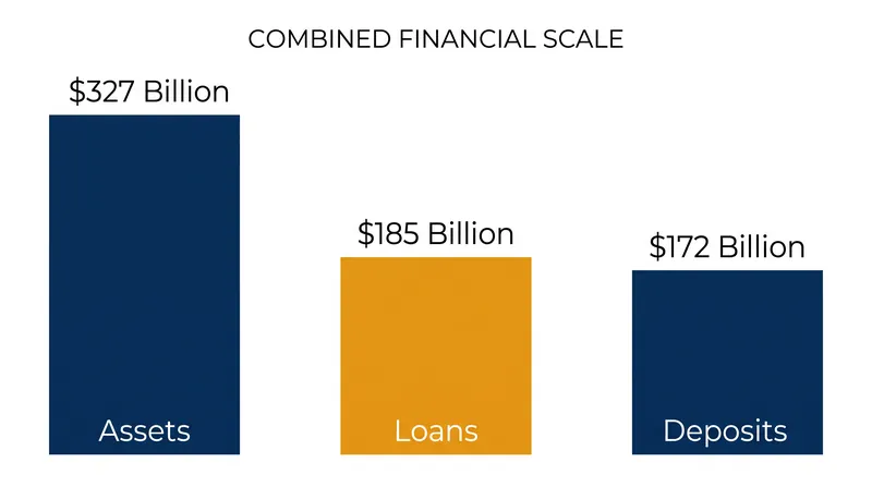 The combined organization ranks among the top 20 largest banks in the United States by assets.