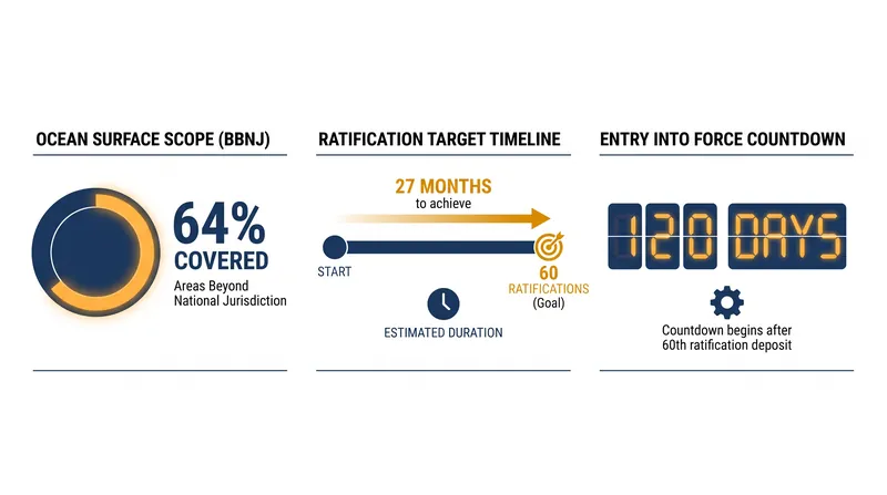 The scale and speed of the High Seas Treaty's implementation.