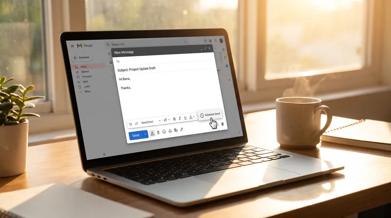 Using scheduled delivery features respects colleagues' downtime while maintaining workflow.