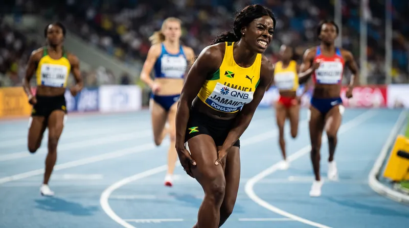 Shericka Jackson's return to the Diamond League was cut short by an apparent hamstring injury in Lausanne.