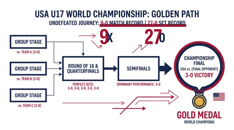 The American squad achieved absolute perfection, sweeping all nine of their matches in straight sets.