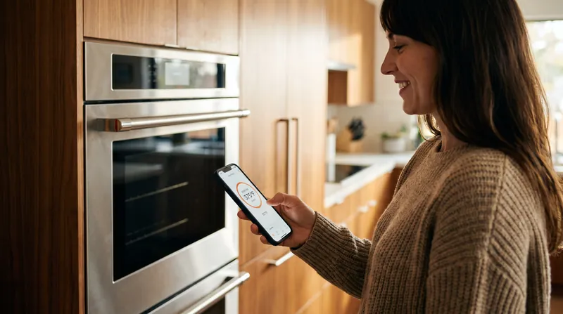 Smart appliances allow users to monitor temperatures and remotely shut off heating elements via mobile applications.